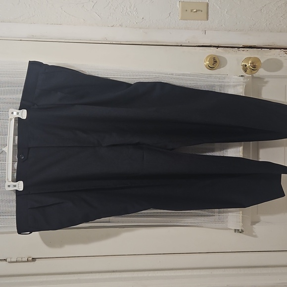 Black Pin Stripe Joseph & Feiss Men's Suit Wool Size 54 Reg / 52 Inch Waist - Picture 11 of 14